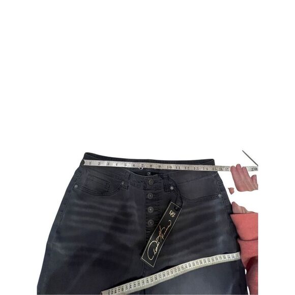 DG2 Womans sequence Pull On Jeans charcoal Sz M Petite NWT - Picture 4 of 7